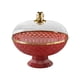 thumbnail image 2 of Cuenco De Fruta Con Pedestal Y Tapa Transparente, Redondo, Para Centro De Mesa Festivo, Color Rojo, 2 of 3