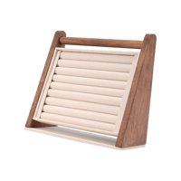 Magideal - Soporte Para Anillos, Soporte De Almacenamiento Para Aretes Y Aretes Tipo Botón, Organizador De Joyas, Bandeja De Presentación Para Anillos, Collares, Beige