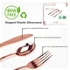 thumbnail image 2 of Juego de cubiertos desechables Stock Your Home, 75 piezas, oro rosa, 2 of 9