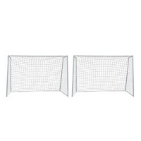 Auckland Outdoor - Pack 2 Arcos Futbol Baby Metalico Fierro Red 3X2 Metros