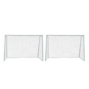 Auckland Outdoor - Pack 2 Arcos Futbol Baby Metalico Fierro Red 3X2 Metros Blanco