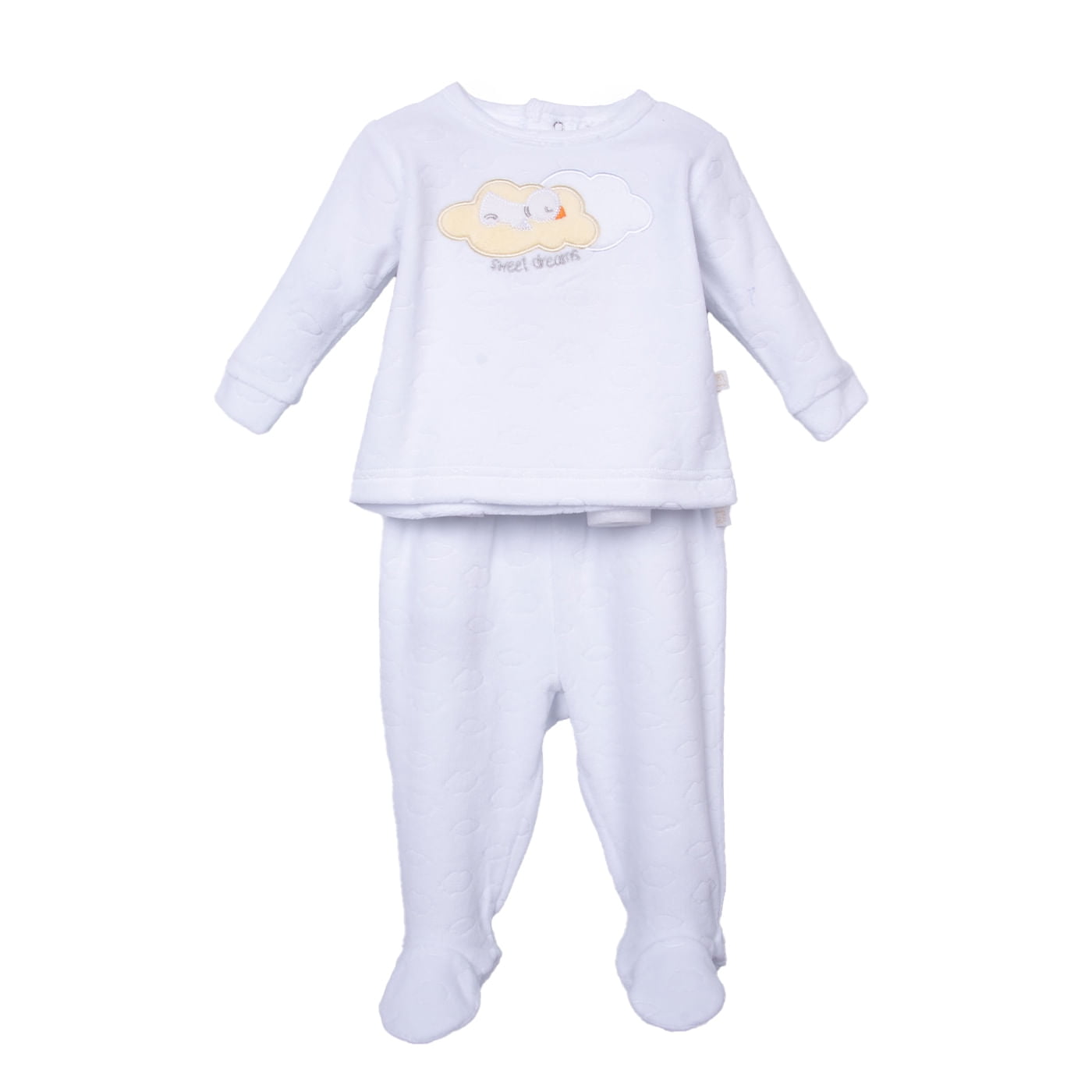 Pillin - Conjunto Plush Recién Nacido Unisex Blanco