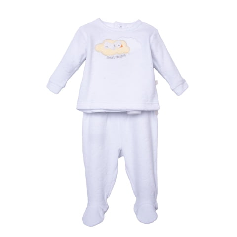 Pillin - Conjunto Plush Recién Nacido Unisex Blanco