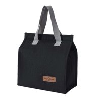 Bothyi - Fiambrera Aislada Pequeña Para Adultos Y Niños, Bolsa Para Picnic, Oficina, Viajes, Color Negro