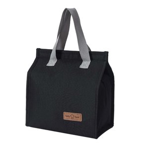 Bothyi - Fiambrera Aislada Pequeña Para Adultos Y Niños, Bolsa Para Picnic, Oficina, Viajes, Color Negro