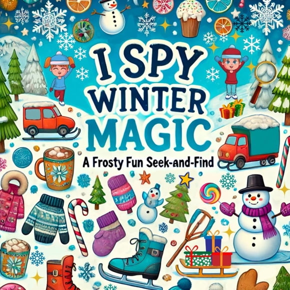 I Spy Winter Magic: Seek and Find Fun Activity Book for Kids All Ages Short Rhyming Stories Along with Every Image and Hidden Objects on Every Page