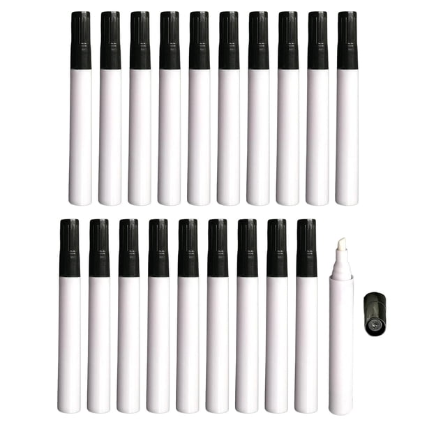 Vacío, juego de 10 piezas de punta fina, bolígrafo vacío, tubo para hacer barriles de varilla de bolígrafo con favorito, para letras, caligrafía, Varilla blanca oblicua