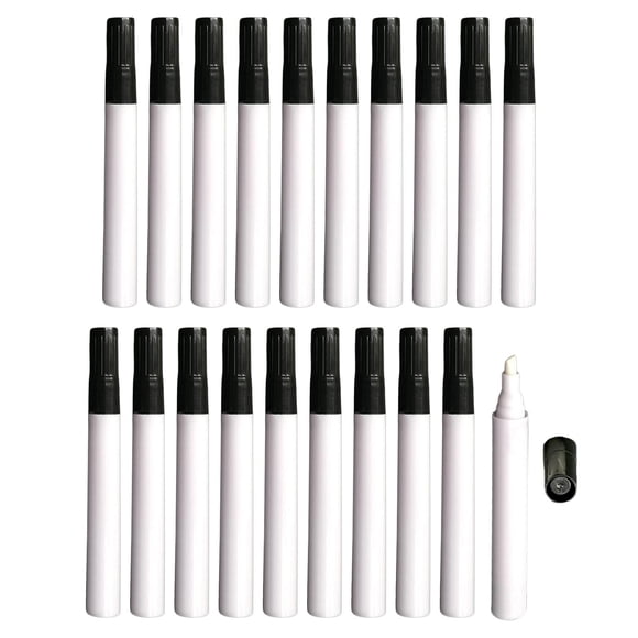 Vacío, juego de 10 piezas de punta fina, bolígrafo vacío, tubo para hacer barriles de varilla de bolígrafo con favorito, para letras, caligrafía, Varilla blanca oblicua