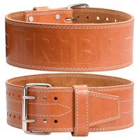 Cinturón De Levantamiento De Pesas Tribe Lifting, 5 Mm, Piel De Primera Calidad, Marrón