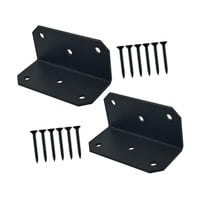 Bothyi - Soporte En L De Ángulo Recto Negro De 90 Grados Para Estantería, Sillas Y Escritorios (Juego De 2)