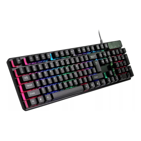 Genérico - Teclado Landslides Kr-6300 Inglés Rgb Usb Negro