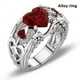 thumbnail image 1 of Heart-Shaped Stainless Steel Couples Rings for Men and Women - Perfect for Engagement and Wedding Bands, 1 of 4