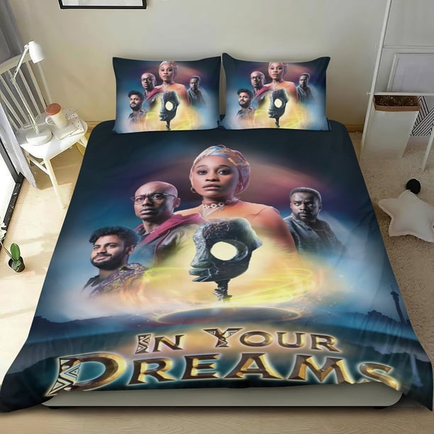 En tus sueños Conjunto de sábanas temático, trío de piezas, cómodo y amigable con la piel, diseño único, regalo de decoración para el hogar para familiares, amigos y fans, 90 cm * 190 cm