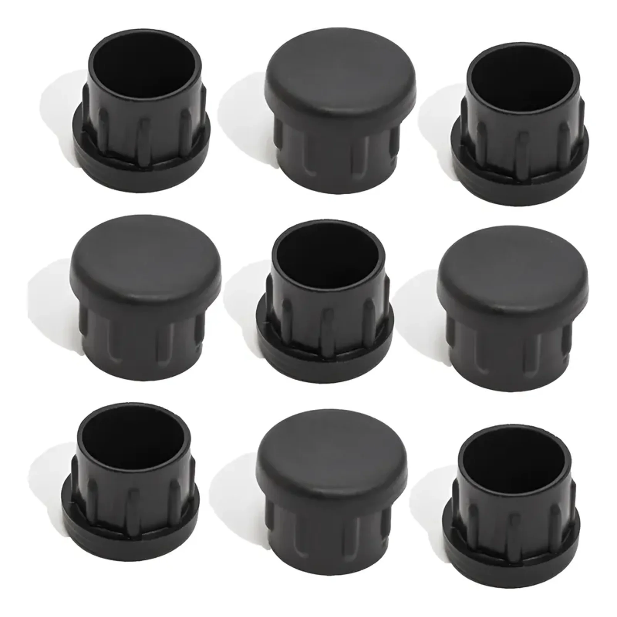Sofbal - Regatón Plástico Redondo 7/8" Interior - Negro - 100 Unidades