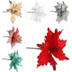 thumbnail image 2 of Set 5 Adorno Flores De Navidad Grandes 5 Unidades, 2 of 3