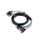 thumbnail image 1 of Cable de vídeo componente de 1,8 m con audio, 5 conectores RCA rojo, verde y azul RGB para HDTV, DVD y VCR, 1 of 2