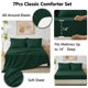 thumbnail image 5 of Set de edredón CozyLux King de microfibra verde esmeralda, 7 piezas, 5 of 8