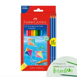 Faber-Castell - Ecolápiz Triangular X12+3 Grafitos