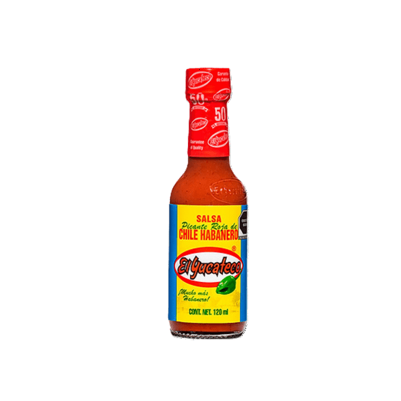 El Yucateco Salsa Picante Roja de Chile Habanero 120ml