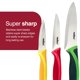 thumbnail image 5 of Juego de cuchillos Zyliss de acero inoxidable verde/rojo/amarillo con funda, 5 of 7