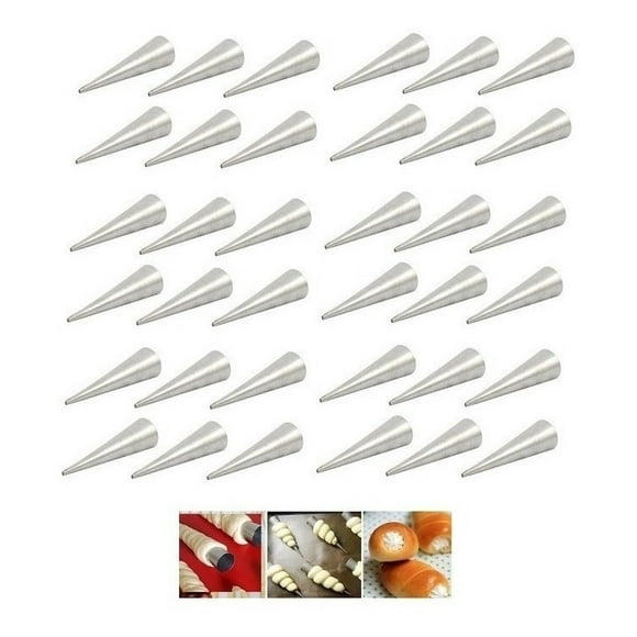 Pack X36 Cono Molde Para Cannoli Cachito Croissant Pan Danes
