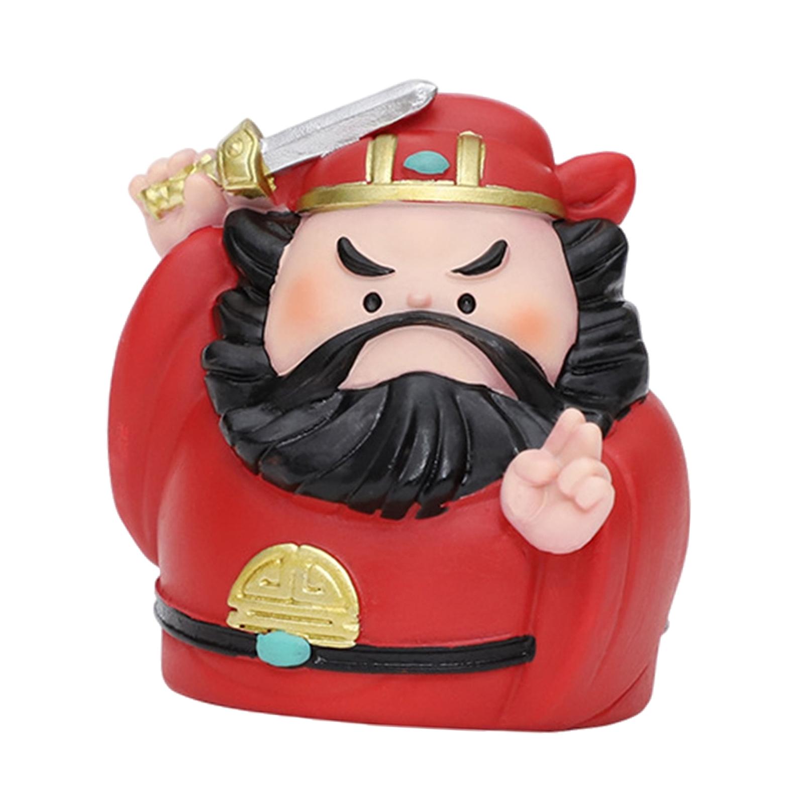 Bothyi - Figura Inmortal China De Resina De Dibujos Animados, Escultura Fengshui Para Decoración De Escritorio, Zhong Kui