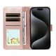 thumbnail image 2 of Funda Billetera FOXDOCK Compatible con iPhone 17 Pro Max, Diseño Perrito Tierno, Ranuras para Tarjetas y Soporte Plegable, 2 of 6