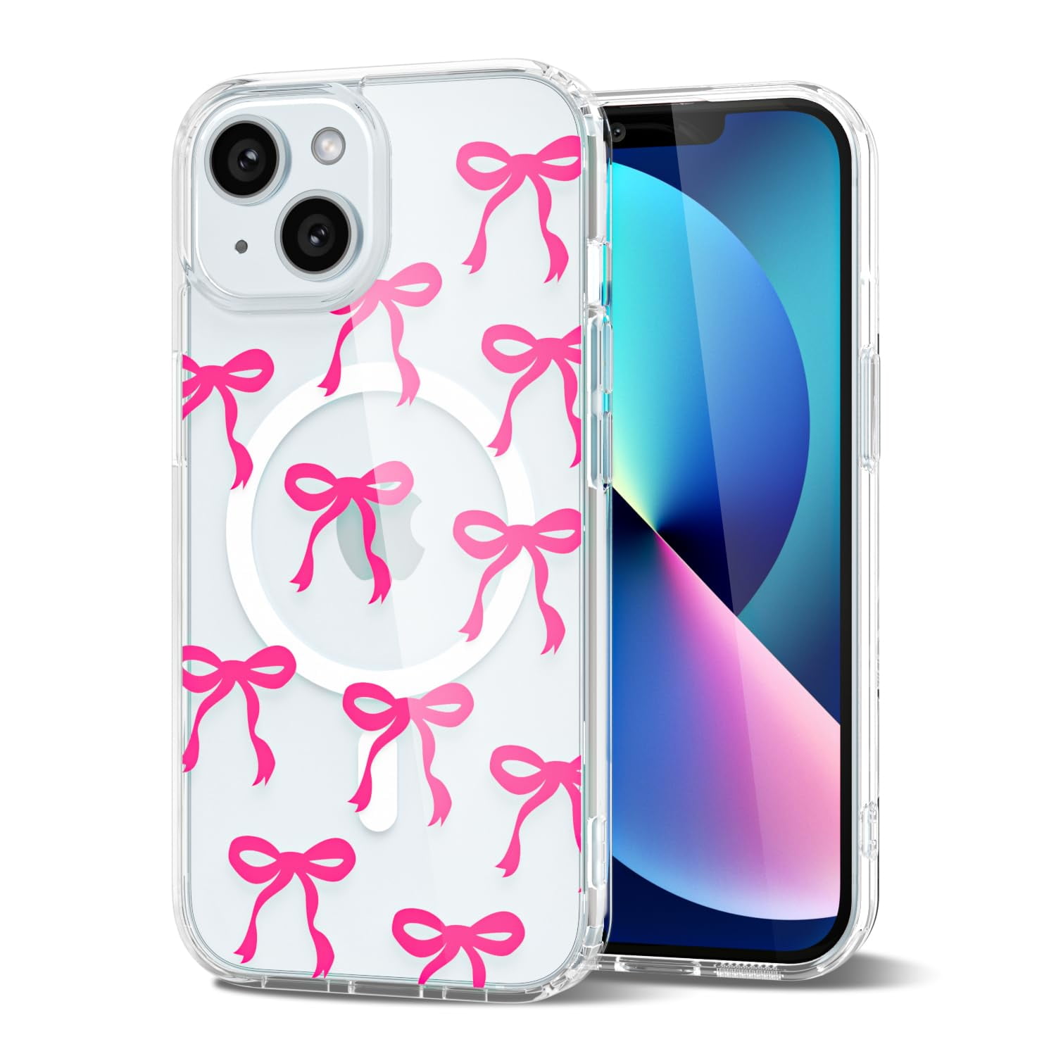 Funda De Teléfono Svanove Para Iphone 13/14 De 6.1 Pulgadas Con Magsafe, Color Rosa Intenso