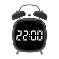 Bothyi - Reloj Despertador Electrónico Led Con Doble Campana Para Decoración Del Hogar, Ideal Para Oficinas, Dormitorios Y Interiores, Color Blanco