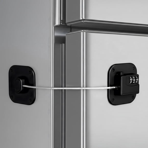 Cerradura Para Refrigerador Con Código De Combinación Resistente Negra