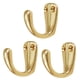 thumbnail image 3 of 3 Uds Ganchos Multiusos Latón Versátiles Ganchos Para Ropa Ganchos Para Abrigos Montaje En Pared Dorado, 3 of 5