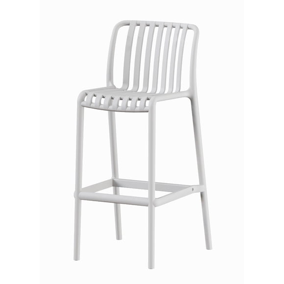 Piso Taburete Silla alta bar cocina Magnus 65cm Blanco