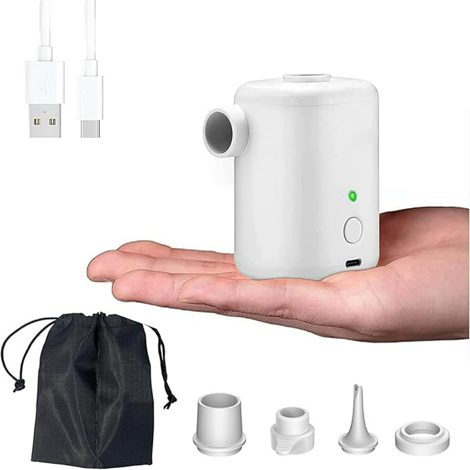 Veat00l - Bomba De Aire Eléctrica Bomba De Aire Portátil, Con Batería 3000mah Usb Recargable, Puede Inflar Y Desinflar Anillos De Natación, Colchones De Aire, Bolsas De Almacenamiento Al Vacío