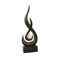 Magideal - Estatua De Fuego Abstracta, Adorno De Mesa, Decoración Creativa Para El Hogar, Estatuilla De Llama De Resina, Escultura Artística Moderna Para Sala De Negro