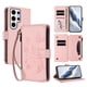 thumbnail image 1 of Funda Cartera Mariposa para [Samsung Galaxy S24 Ultra] con Soporte y Cremallera Rosa, 1 of 6