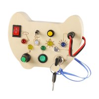 Magideal - Juguete Montessori, Tabla De Trabajo De Madera, Juguete Con Interruptor De Luz, Habilidades Motoras Finas Prácticas Para Regalos De Cumpleaños, Fiesta