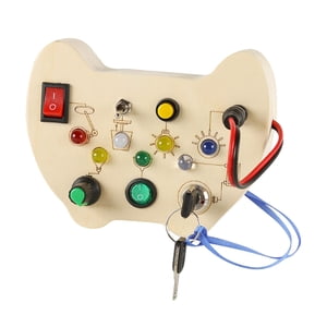 Magideal - Juguete Montessori, Tabla De Trabajo De Madera, Juguete Con Interruptor De Luz, Habilidades Motoras Finas Prácticas Para Regalos De Cumpleaños, Fiesta