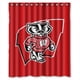 thumbnail image 1 of Cortina de ducha de los Wisconsin Badgers, juego de cortinas de baño con ganchos, tamaño 60 x 72 pulgadas, 1 of 3