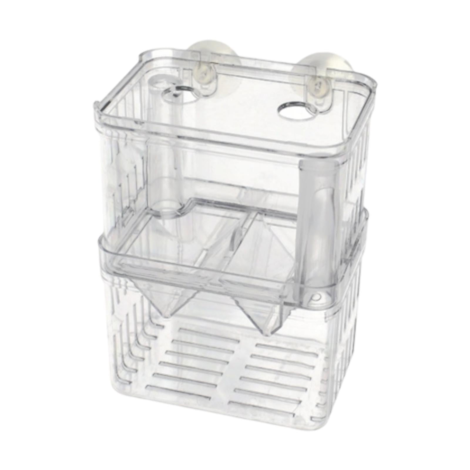 Caja De Reproducción De Peces Con Tazas De Succión Caja De Eclosión Acrílica Para Pez Payaso Betta M