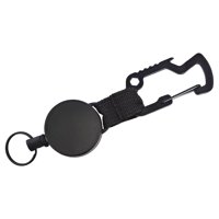 Magideal - Heavy Duty Retráctil Llavero Carrete Clip Multiherramienta Mosquetón Soporte De Retroceso Keeper W/Alambre De Material Acero Llavero Cinturón De Cadena Para Es