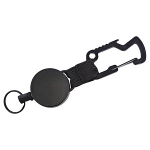 Magideal - Heavy Duty Retráctil Llavero Carrete Clip Multiherramienta Mosquetón Soporte De Retroceso Keeper W/Alambre De Material Acero Llavero Cinturón De Cadena Para Es
