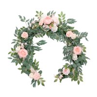 Magideal - Guirnalda De Flores Artificiales, Guirnalda Floral, Flores Artificiales Falsas, Guirnalda De Vegetación Para Decoración De Fondo De Pared De Cena De B Estilo C