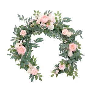 Magideal - Guirnalda De Flores Artificiales, Guirnalda Floral, Flores Artificiales Falsas, Guirnalda De Vegetación Para Decoración De Fondo De Pared De Cena De B Estilo C