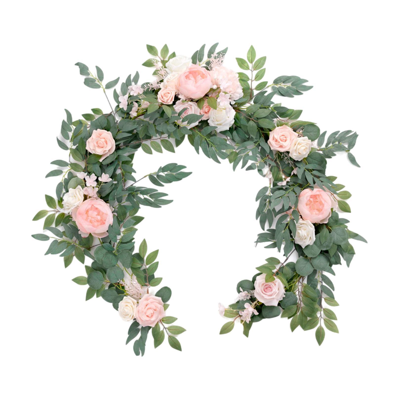 Magideal - Guirnalda De Flores Artificiales, Guirnalda Floral, Flores Artificiales Falsas, Guirnalda De Vegetación Para Decoración De Fondo De Pared De Cena De B Estilo C