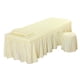 thumbnail image 5 of SPA Mesa De Masaje Juego De Ropa De Cama Falda De Cama Funda De Almohada Funda De Taburete Beige-L, 5 of 5