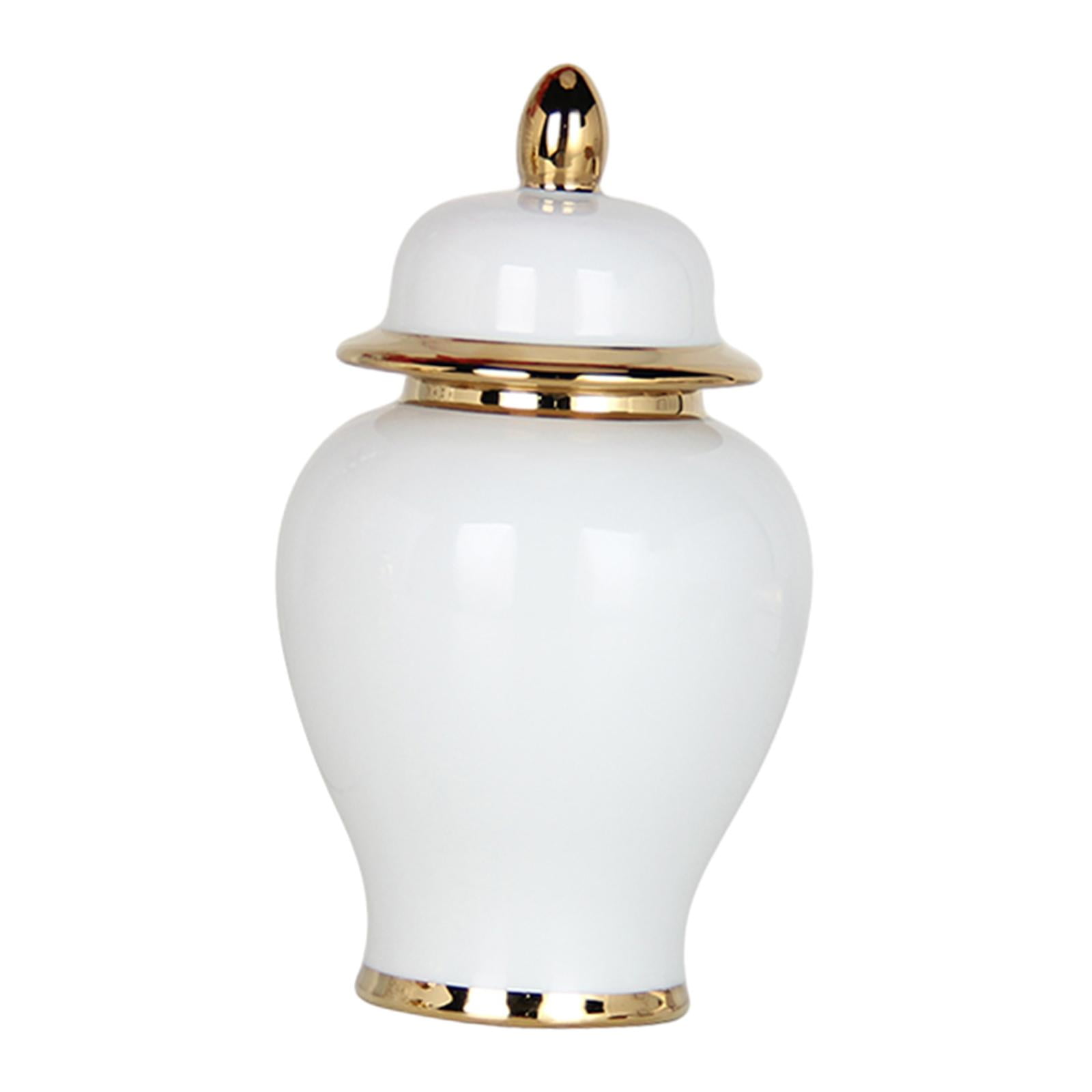 Magideal - Tarro De Jengibre De , Decoración De Jarrón De Cerámica, Tarro De Tradicional, Tarro De Almacenamiento De Té Para Tanque De Almacenami , Blanco