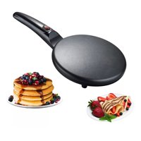 Genérico - Panquequera Eléctrica Para Crepes Y Panqueques + Plato Batidor De 20Cm""