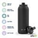 thumbnail image 3 of Botella de agua Ello Cooper Twist 1.2L de acero inoxidable Sage, 3 of 7
