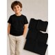 thumbnail image 1 of Pack 6 Poleras De Niños Cuello 100% Algodon Cuello Redondo Negro 10 Lisa, 1 of 3