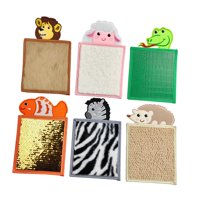 Magideal - 6X Azulejos Sensoriales De Animales Esteras Sensoriales Juguete De Viaje De Poliéster Panel De Paredes Sensoriales Con Textura Variada Para Guarderías